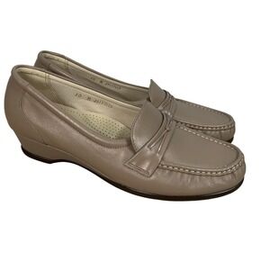 SAS Tripad Comfort Loafers Women's 10 M Taupe Leather Slip On USA Made